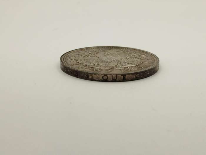 1953 Southern Rhodesia Crown  Queen Elizabeth II Coronation Coin | 50% Silver | Historical Colon