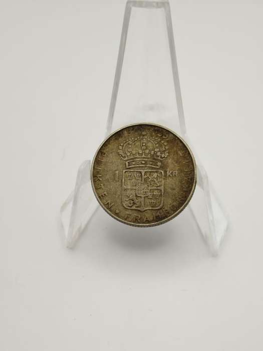 1955 Sweden 1 Krona Silver Coin  King Gustaf VI Adolf  40% Silver  Historic Scandinavian Issue
