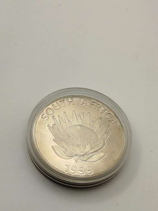  1999 R1 Silver Protea  Mining Heritage | SA Mint | Proof Coin | Box + COA | Only 2,500 Minted!