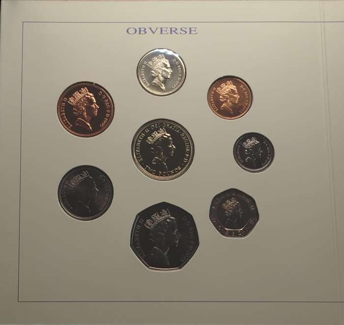  1995 United Kingdom Brilliant Uncirculated (BU) Coin Set  Royal Mint Official Issue  Complete