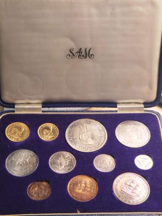 1952 South Africa Union Tercentenary Full 11-Coin Proof Set  Gold & Silver  SAM Box  Rare Inve