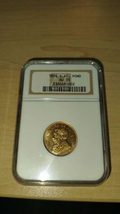  1898 ZAR 1 Pond Gold Coin  Graded AU55 by NGC | Paul Kruger | Rare Boer Republic Treasure