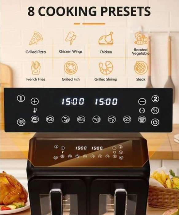 RAF  9 LITRE DIGITAL DUAL-AIRFRYER