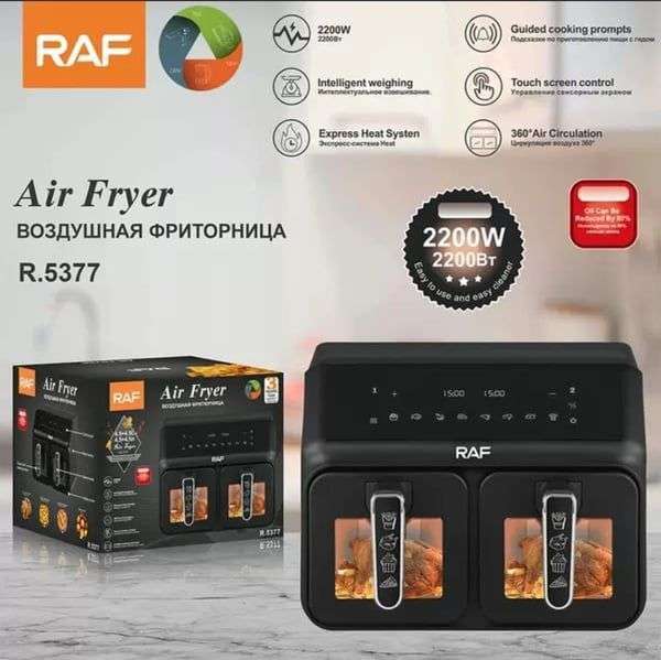 RAF  9 LITRE DIGITAL DUAL-AIRFRYER