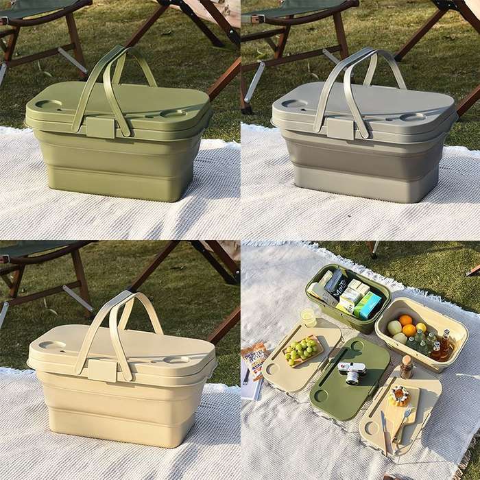 2-in-1 Picnic Basket + Table Foldable