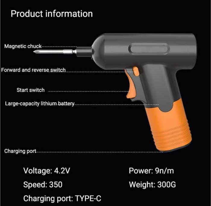 Rechargeable Electric Screwdriver - Set Of 23