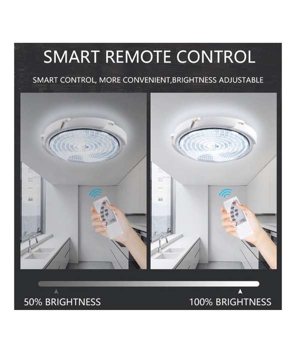 50W Solar Ceiling Light with Remote Control