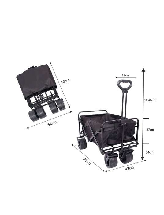 Foldable Compact Outdoor Adventure And Camping Utility Wagon