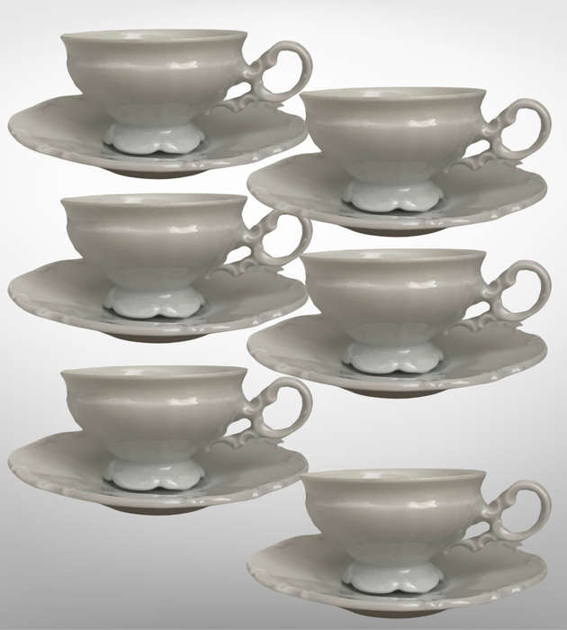 Hutschenreuther Sylvia All-White Tea Set  Crafted in Germany, Discontinued