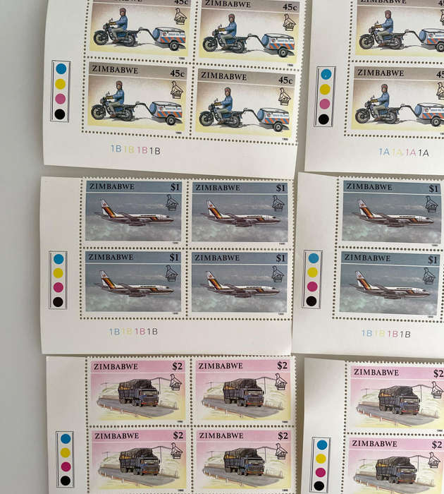 1990 Zimbabwe Definitive Stamps  18 Denominations  Wildlife & Culture  216 MNH Blocks