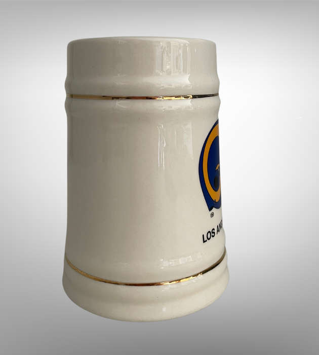 Los Angeles Rams Ceramic Beer Stein  NFL Collectible Mug  Vintage Style  Made in China  Excellen