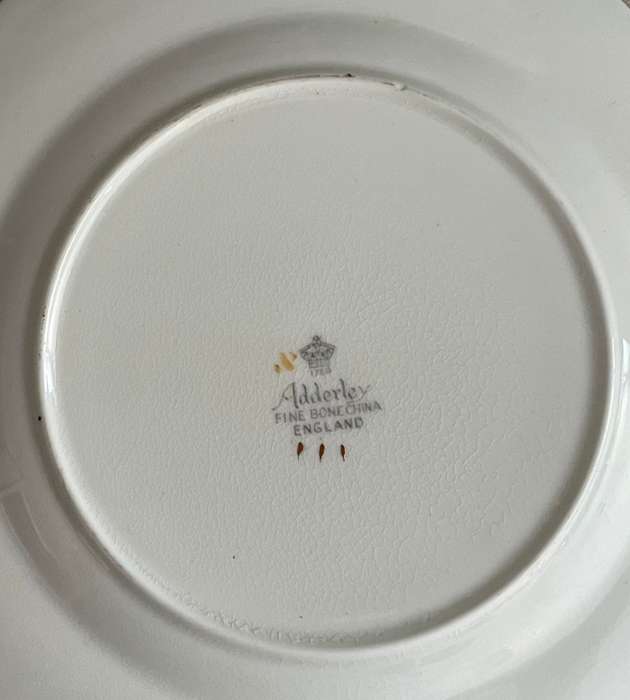 14-Piece Part Tea Service  Adderley Fine Bone China (c. 1947, England)