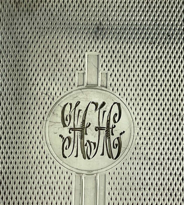 1930s Silver-Plated Cigarette Case  EPNS, Made in England, Monogrammed "HH"
