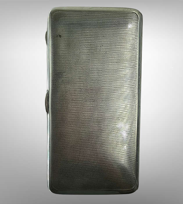 1930s Silver-Plated Cigarette Case  EPNS, Made in England, Monogrammed "HH"