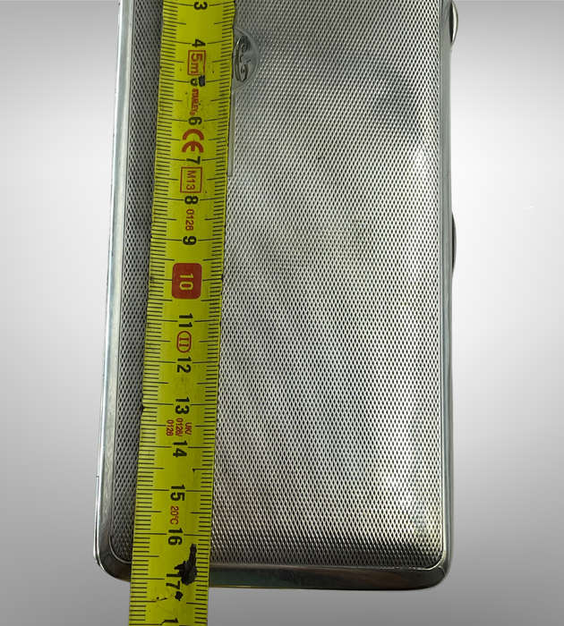 1930s Silver-Plated Cigarette Case  EPNS, Made in England, Monogrammed "HH"