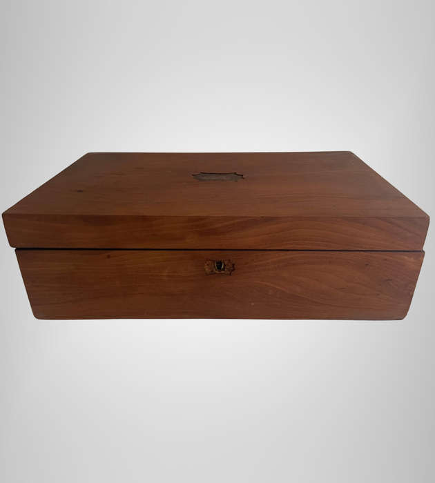 Antique Victorian Mahogany Writing Slope | Lap Desk | Circa 1870 | Restoration Project | No Key