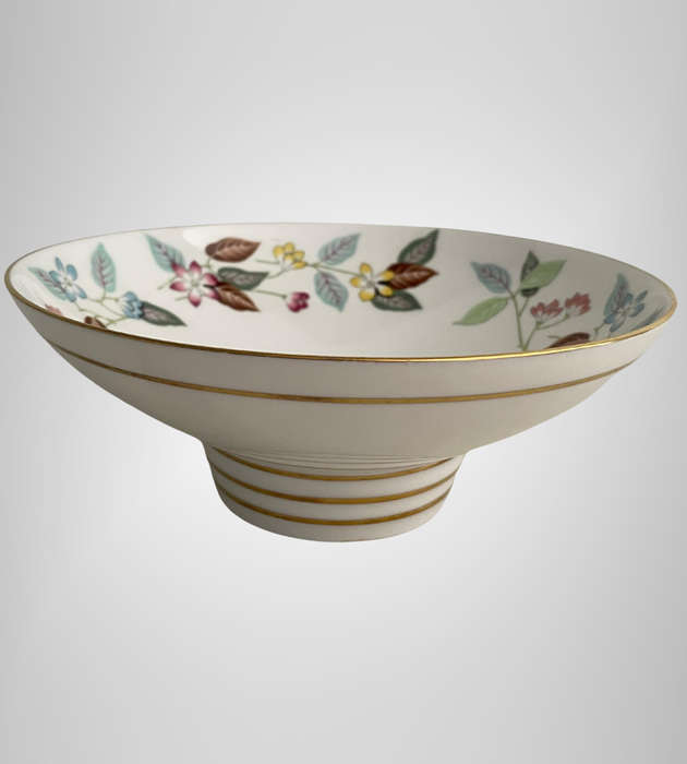 Minton Cherrydown Footed Fruit Bowl S.700  Bone China, Made in England  22cm