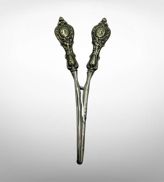 Antique Glove Stretcher | Ornate Design | Reg. 16119 | Silver Plate Patina | c. Late 1800s