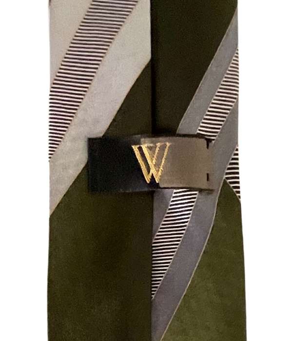 Vintage 90s Woolworths Green Geometric Silk Tie - Great Condition