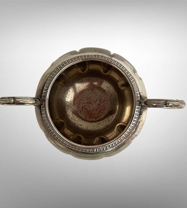 Vintage Oneida Melon Silver Tea Set  4 Piece | Coffee & Teapot | Bakelite Handles | SP on Copper