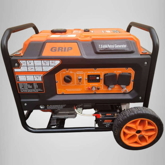 Grip 7.5kVA Petrol Generator  Dual Fuel with Gasgen Conversion Kit + 19kg LPG Bottle-Please Read!