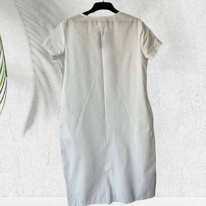 Mellow Cotton-Linen Maxi Dress (Medium | Fits SA 3638)  V-Neck, Pockets, Slits  R850 Retail