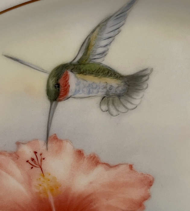 1 x Hand-Painted Wall Décor Plate by Daphne Karlson (1988)