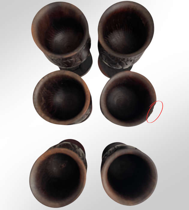 Hand carved Wooden Big 5 & Rhino Bar Set - Ideal for Outdoor Bar/Braai Area