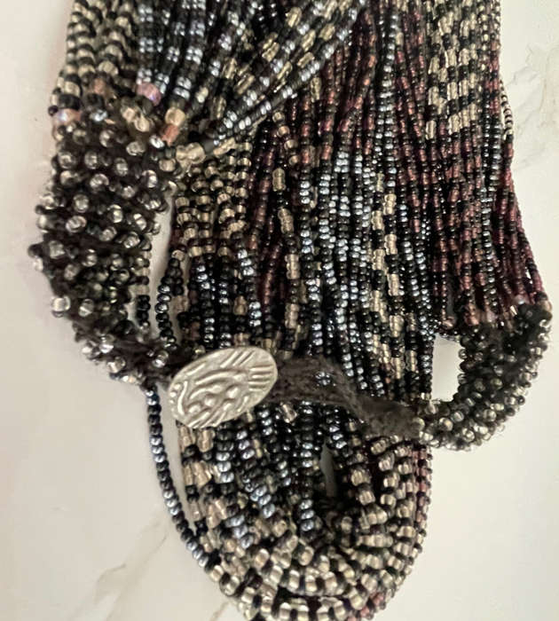 Original Abacus 35-Strand Traditional Zulu Hand-Beaded Necklace  412g  53cm