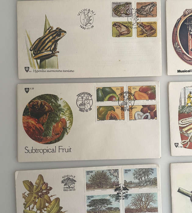 Lot of 12 Venda First Day Covers | 19791983 | Independence, Birds, Baobab, Music, Writing, Flora &