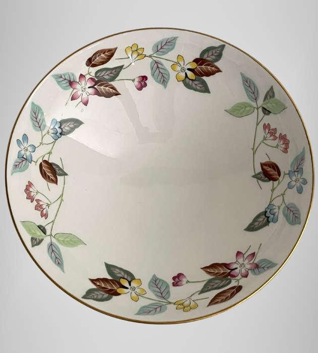 Minton Cherrydown Footed Fruit Bowl S.700  Bone China, Made in England  22cm