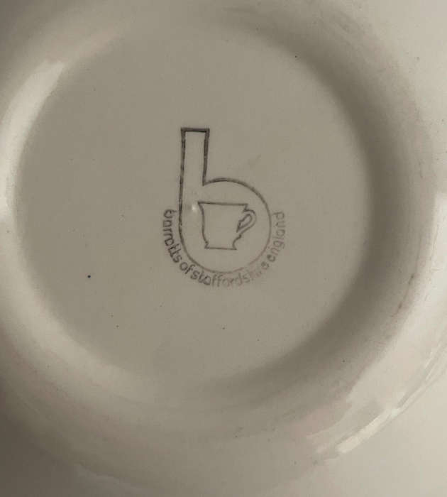 Vintage Blue Willow Transferware Oatmeal/Cereal Bowl  Barratts of Staffordshire, 1950s-1970s, 168mm