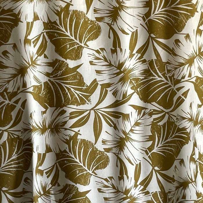 Tropical Leaf Print Button-Up Shirt  Cotton-Linen Blend  Size XXL (Fits SA 4446)  R899 Retail 
