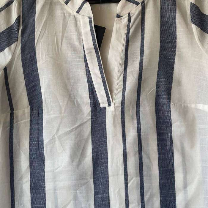 Mellow Luxury Linen Stripe Dress (Small | Fits 3236)