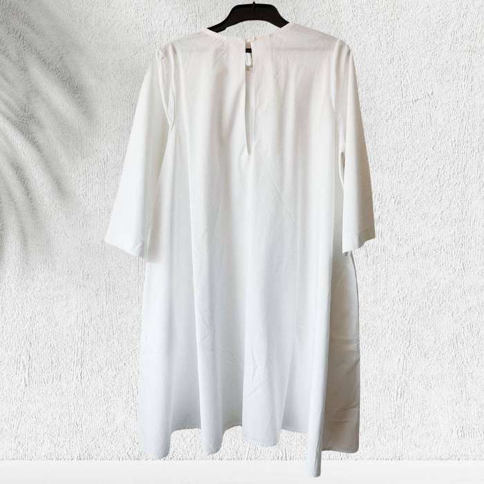 Mellow Cotton-Linen Dress (Medium | Fits SA 3638)  ¾ Sleeve, Hidden Pockets  R750 Retail  R144