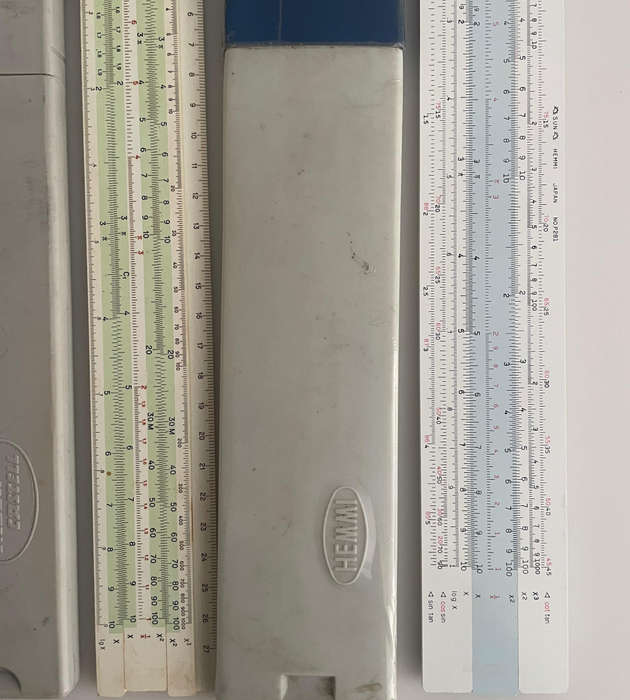 R1 Start - Vintage Slide Rules  Sun Hemmi Jana P2861 + A.W. Faber-Castell 57/87 Rietz (Germany)