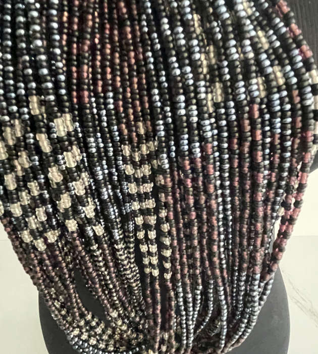 Original Abacus 35-Strand Traditional Zulu Hand-Beaded Necklace  412g  53cm