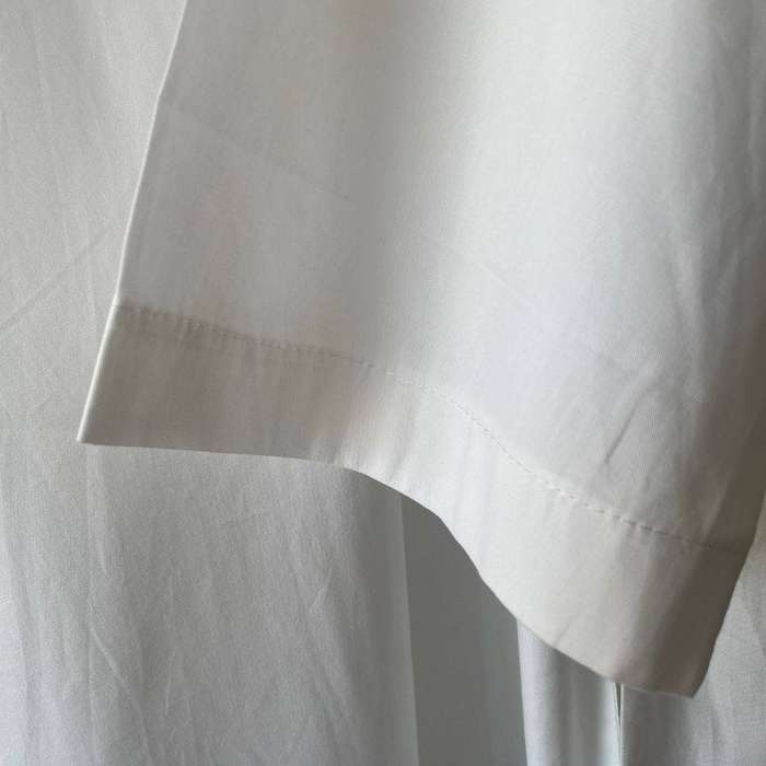 White A-Line Tunic Dress with ¾ Sleeves & Pockets  Cotton-Linen Blend  Size Large (Fits SA 40-42)
