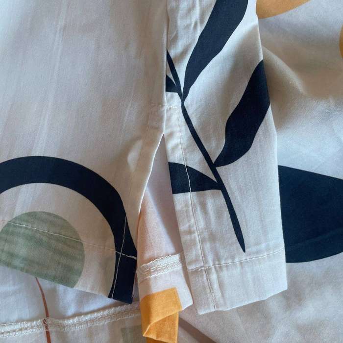 Abstract Print Cami Sleepwear Top  Cotton-Linen Blend  Size Large (Fits SA 3840)