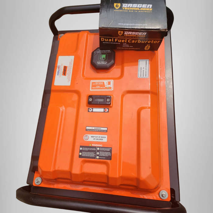 Grip 7.5kVA Petrol Generator  Dual Fuel with Gasgen Conversion Kit + 19kg LPG Bottle-Please Read!