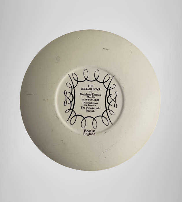 Poole England 15.3cm Decorative Plate  The Beggar Boys by Bartolomé Esteban Murillo  Coin Game S