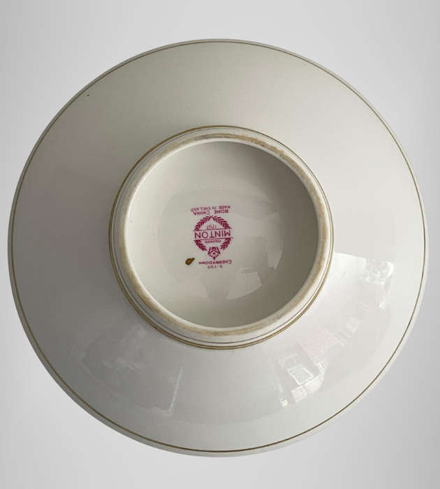 Minton Cherrydown Footed Fruit Bowl S.700  Bone China, Made in England  22cm