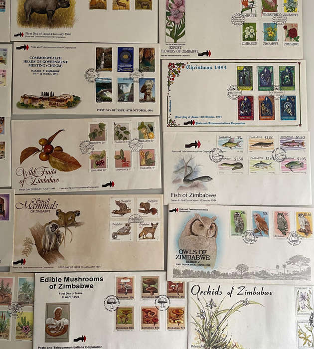 Zimbabwe First Day Covers & Philatelic Lot (1980-1996)  60+ Items Incl. Independence, Nature,