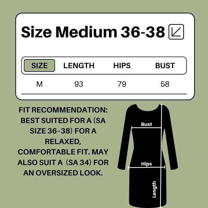 Mellow Cotton-Linen Dress (Medium | Fits SA 3638)  ¾ Sleeve, Hidden Pockets  R750 Retail  R144