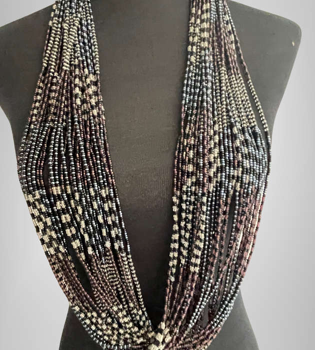 Original Abacus 35-Strand Traditional Zulu Hand-Beaded Necklace  412g  53cm