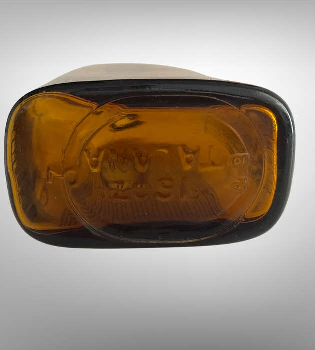Vintage Amber Glass Poison Bottles Set of 5