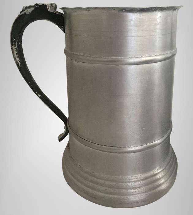 4-Piece Vintage 1970s German Style Beer Stein Set  3x Lidded Aluminum Steins + 1x Jug