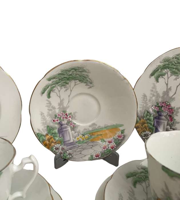 14-Piece Part Tea Service  Adderley Fine Bone China (c. 1947, England)