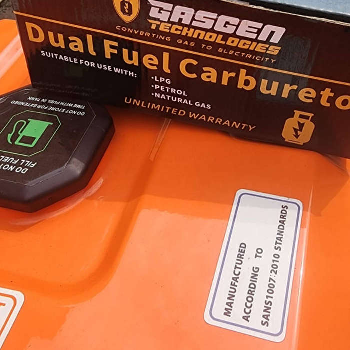 Grip 7.5kVA Petrol Generator  Dual Fuel with Gasgen Conversion Kit + 19kg LPG Bottle-Please Read!