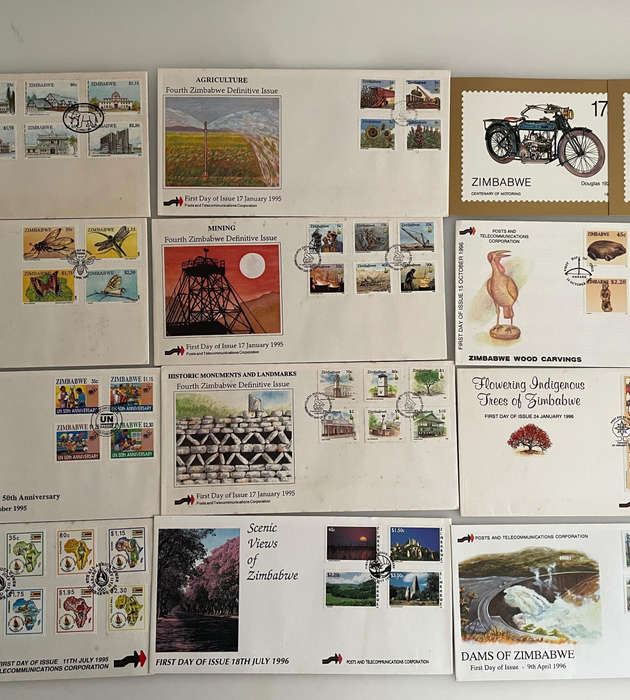 Zimbabwe First Day Covers & Philatelic Lot (1980-1996)  60+ Items Incl. Independence, Nature,